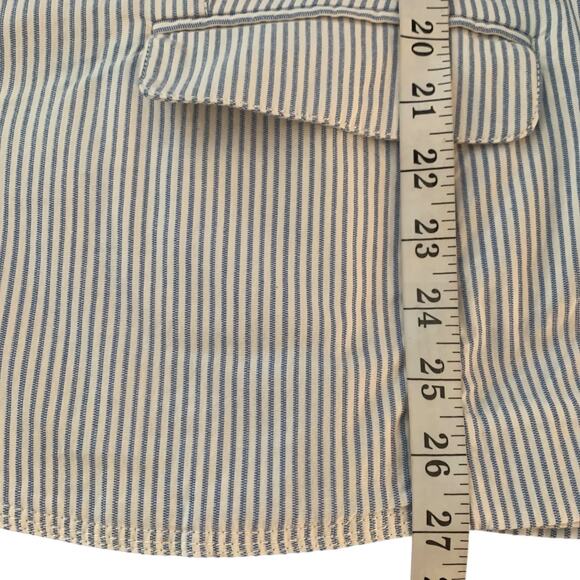L.L.Bean Jacket Women's X-Large The Academy Stripe Blazer Blue White 3 Button - Picture 7 of 7